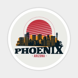 Retro Phoenix, Arizona Skyline Magnet